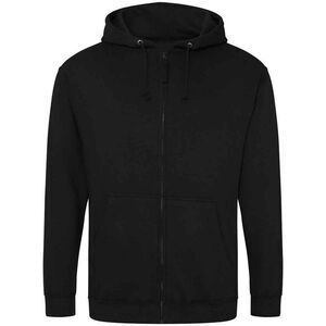 Awdis Mens Full Zip Hoodie / Deep Black